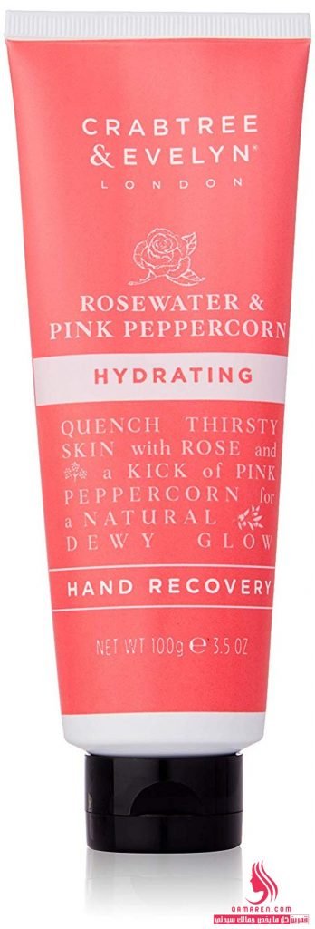 Crabtree & Evelyn Rosewater & Pink Peppercorn Hydrating Hand Recovery كريم مركز لنعومة اليدين الجافة